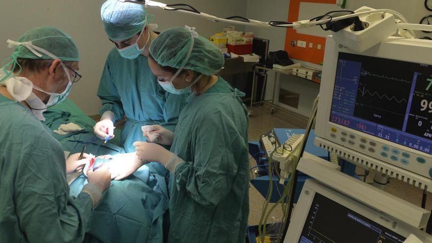 Sanitarios, durante una operación