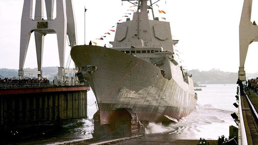 Botadura en Ferrol en 2004 de la fragata ‘Méndez Núñez’ la cuarta de la serie F-100. |  L. O.