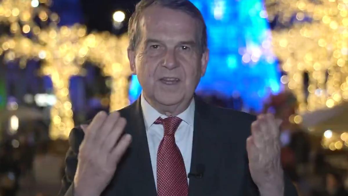 El alcalde de Vigo, Abel Caballero, en el vídeo de su felicitación navideña.