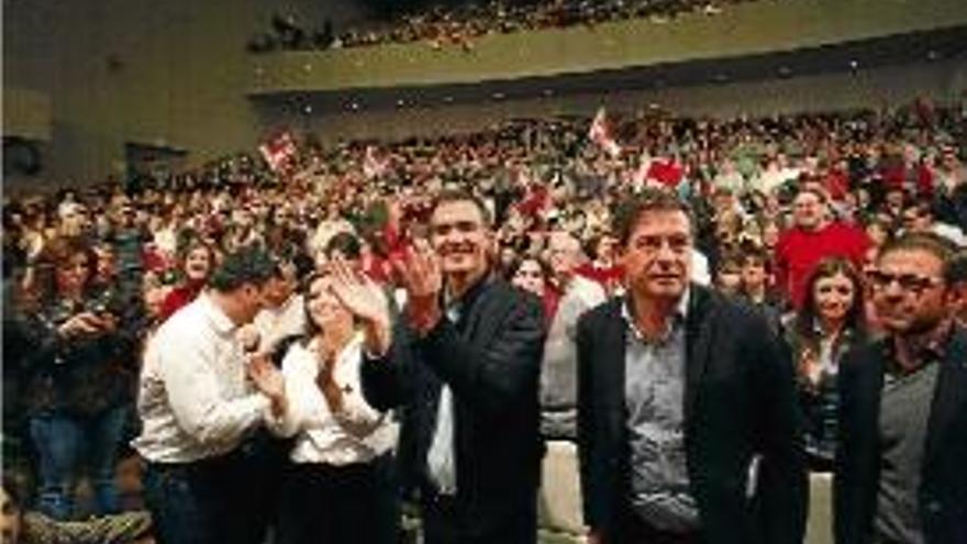 Pedro Sánchez, en el míting més multitudinari de la campanya.