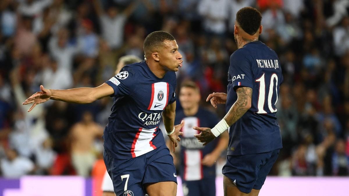 Mbappé celebra su gol ante la Juventus