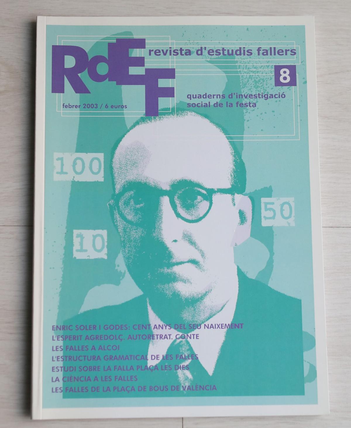 PORTADA REVISTA ESTUDIS FALLERS DE VALÈNCIA.