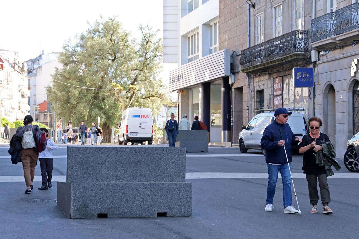 Una vista de la calle Elduayen, pendiente de la prolongación del túnel, con el Olivo al fondo.