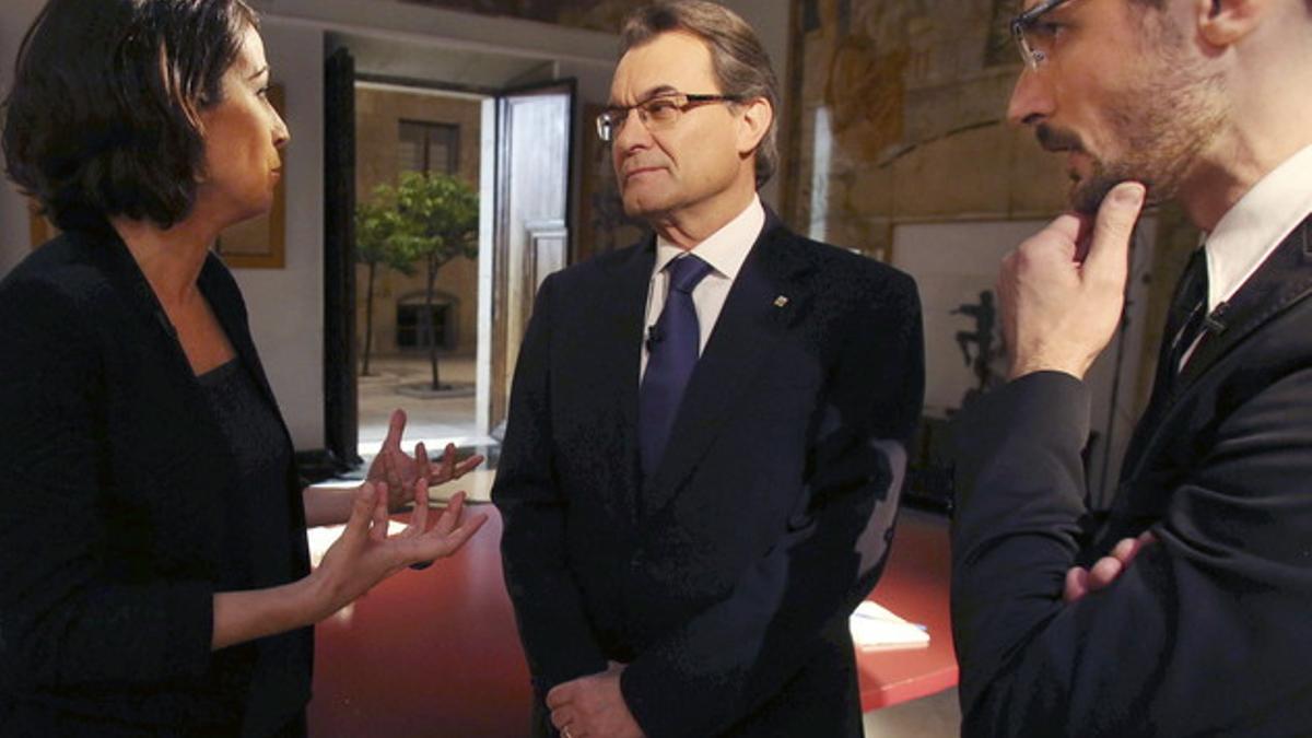 Artur Mas, antes de la entrevista de TV3.