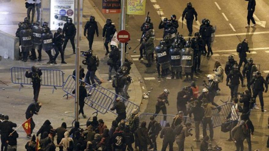 Disturbios tras la &#039;Marcha de la Dignidad&#039; en Madrid