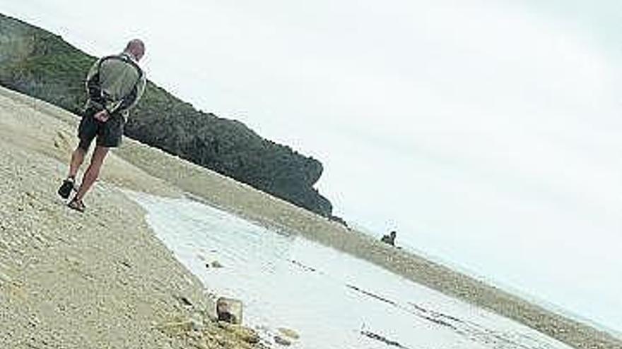 Área de la playa en la que apareció el vertido de aguas residuales.