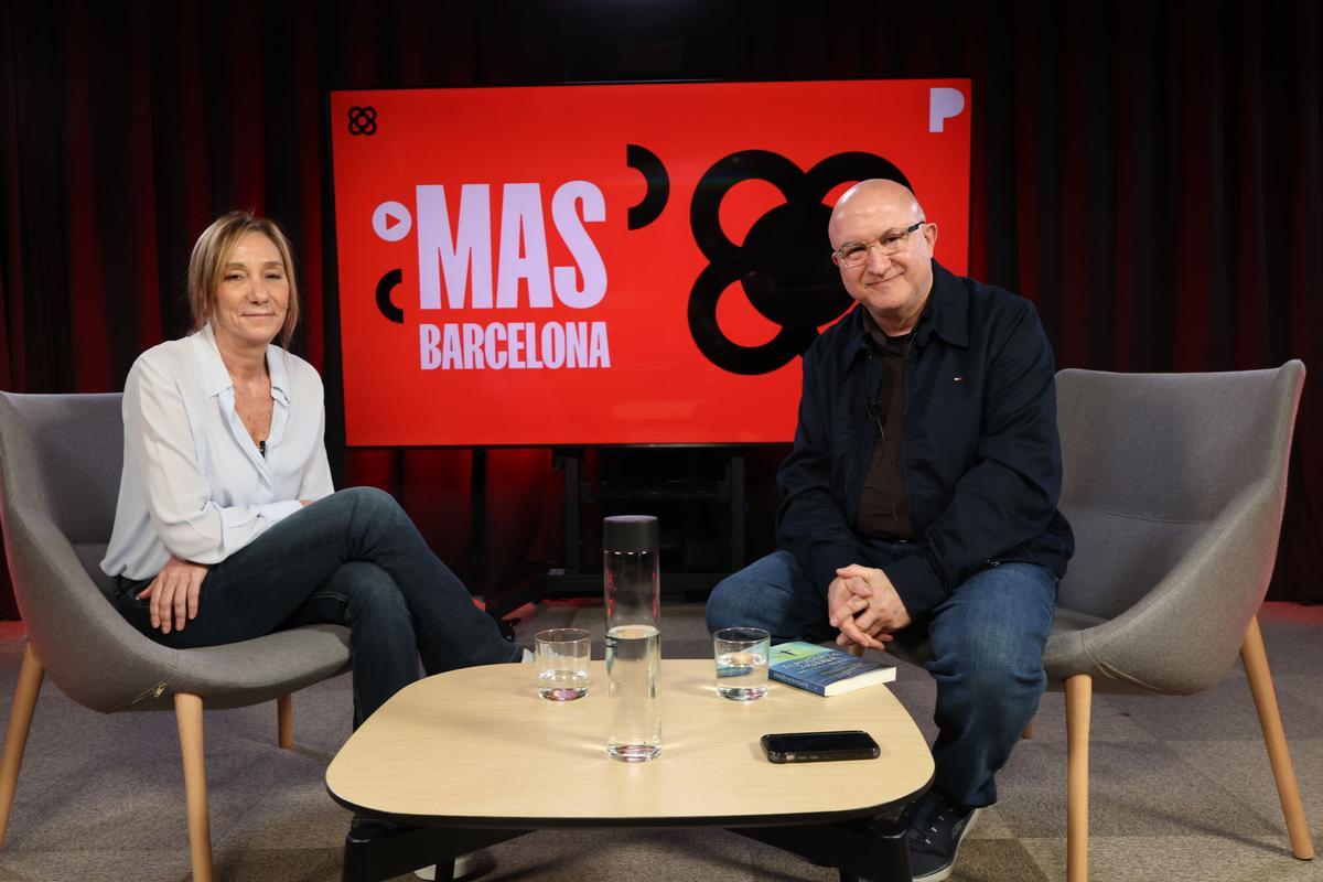 Mas Barcelona - Rosa Rubio con Sergi Mas en el plató de El Periódico.