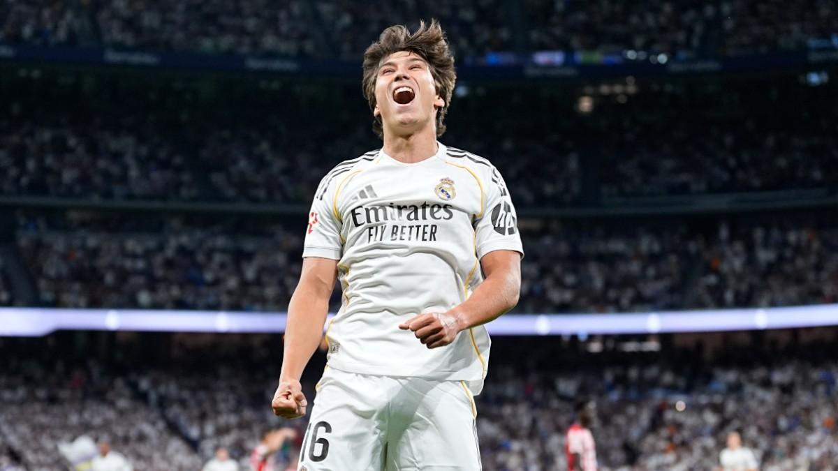 Gonzalo García celebra su gol contra el Athletic Club