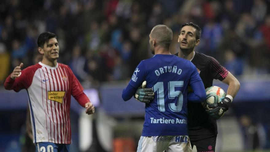 Salvador, Ortuño y Mariño, en el último derbi.