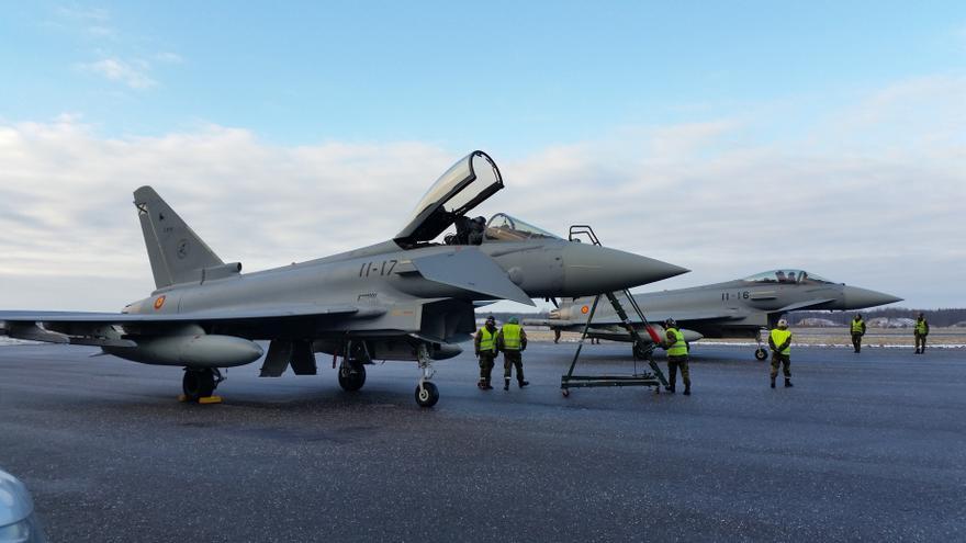 Los cazas españoles en Estonia realizan diez operaciones para interceptar aeronaves rusas