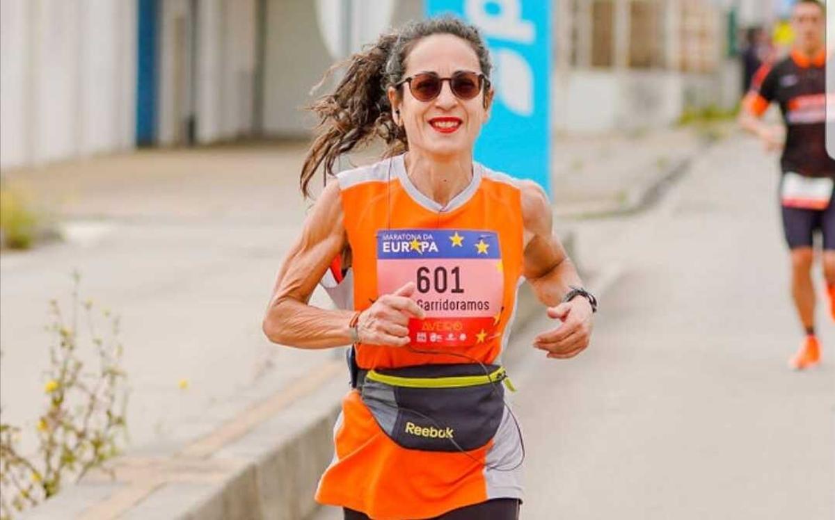 Lola Garrido, en un maratón en Aveiro.