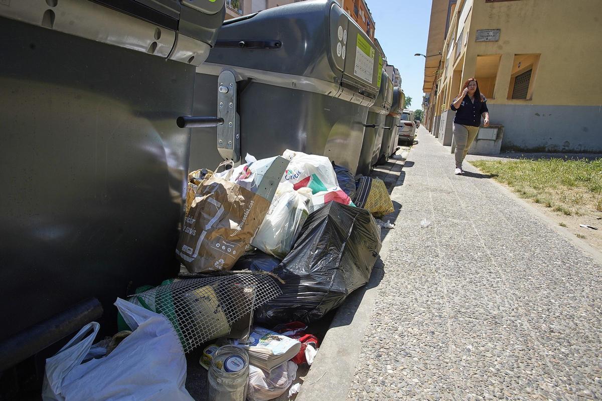 Brossa fora dels contenidors, en una imatge d'arxiu.