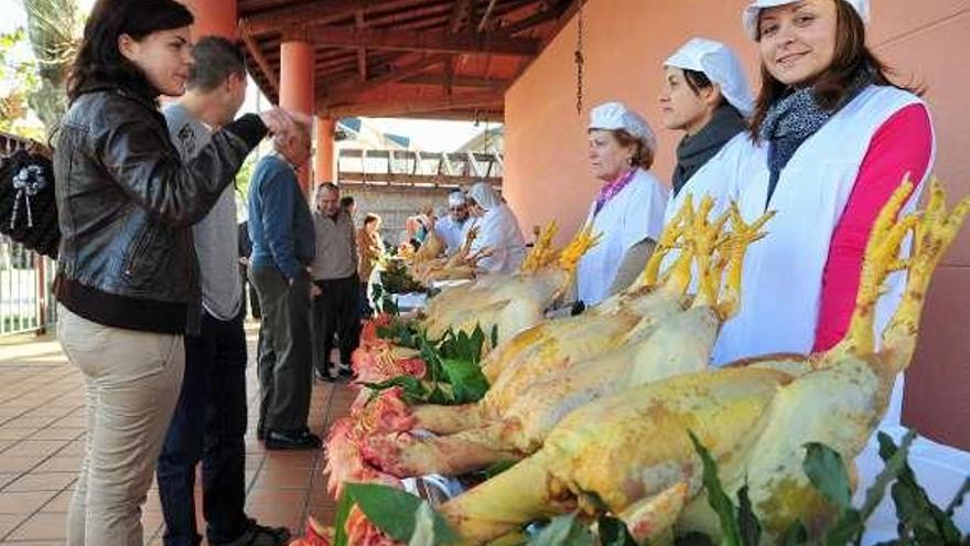 Feria del gallo de corral de Meis, en vísperas de Navidad.  // I.Abella