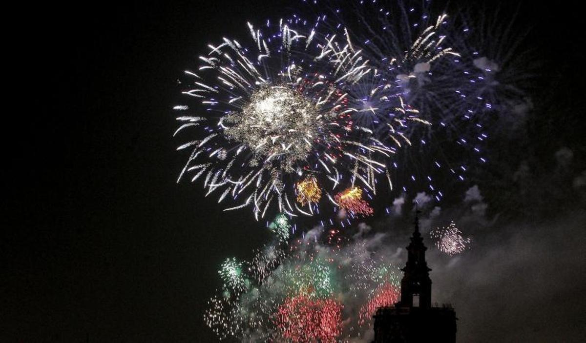 L'albà de les Falles en València.