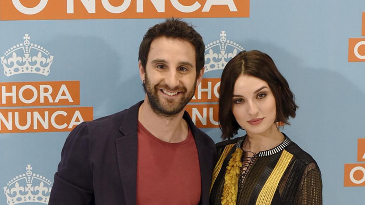 Dani Rovira y María Valverde en la presentación de 'Ahora o Nunca'