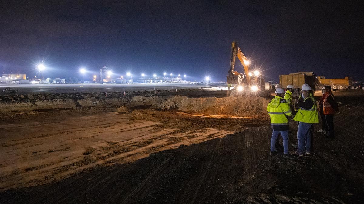 Una imagen de las obras del aeropuerto