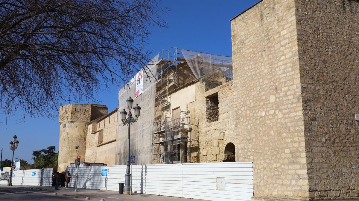 Zona del Alcázar de los Reyes Cristianos de Córdba afectadas por las obras.