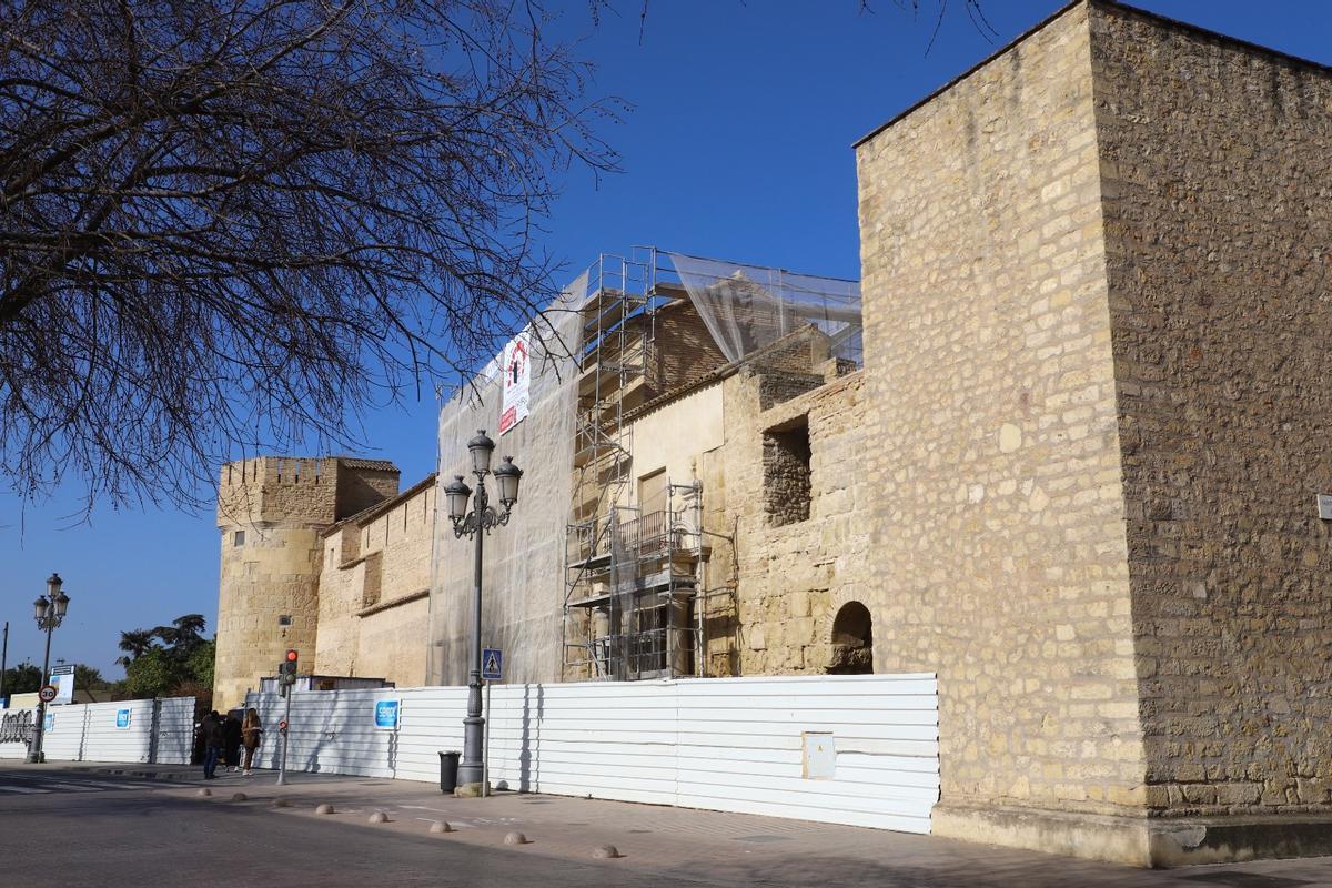 Zona del Alcázar de los Reyes Cristianos de Córdba afectadas por las obras.