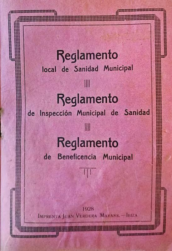 Portada del Reglament local de Sanitat aprovat per la Junta Local el 23 d’agost de 1923.  