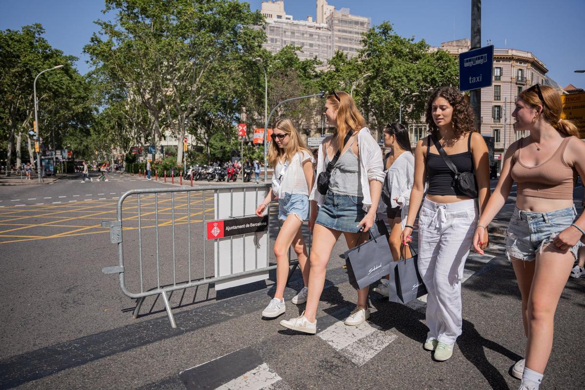 Preparativos para la exhibición de F1 en Barcelona