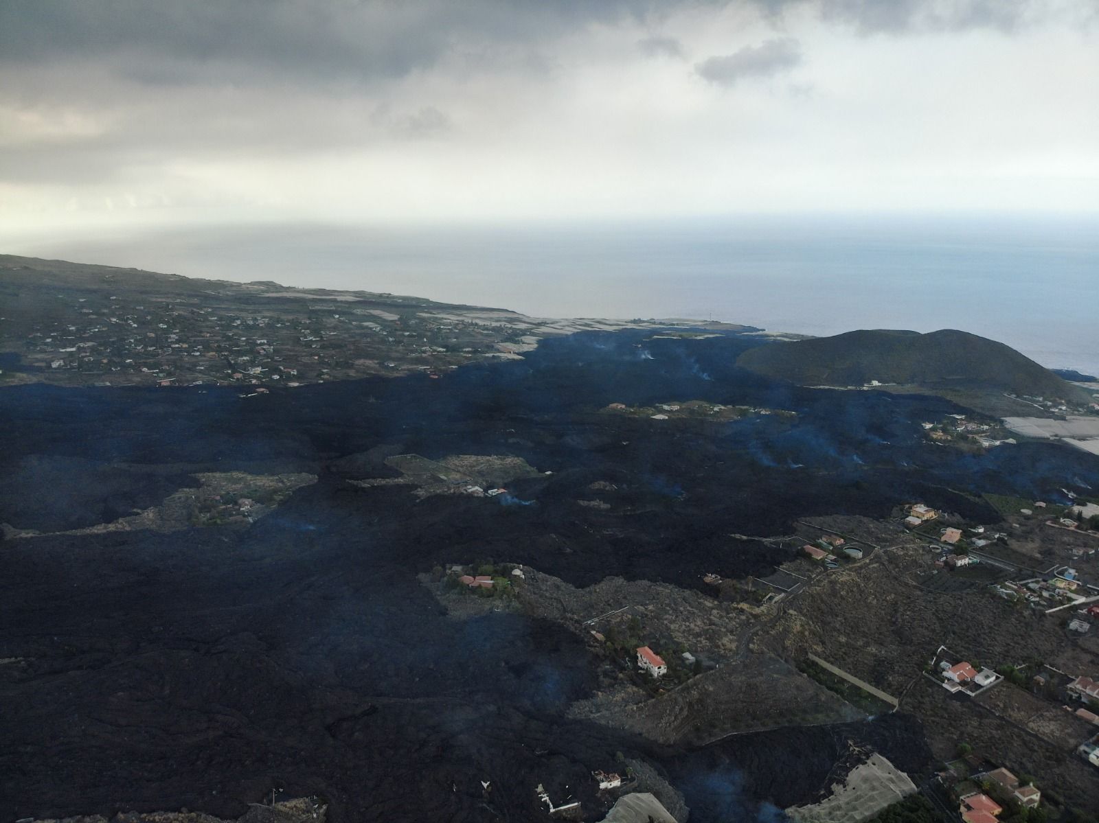 Así avanza la colada del volcán de La Palma hacia el mar (11/10/21)