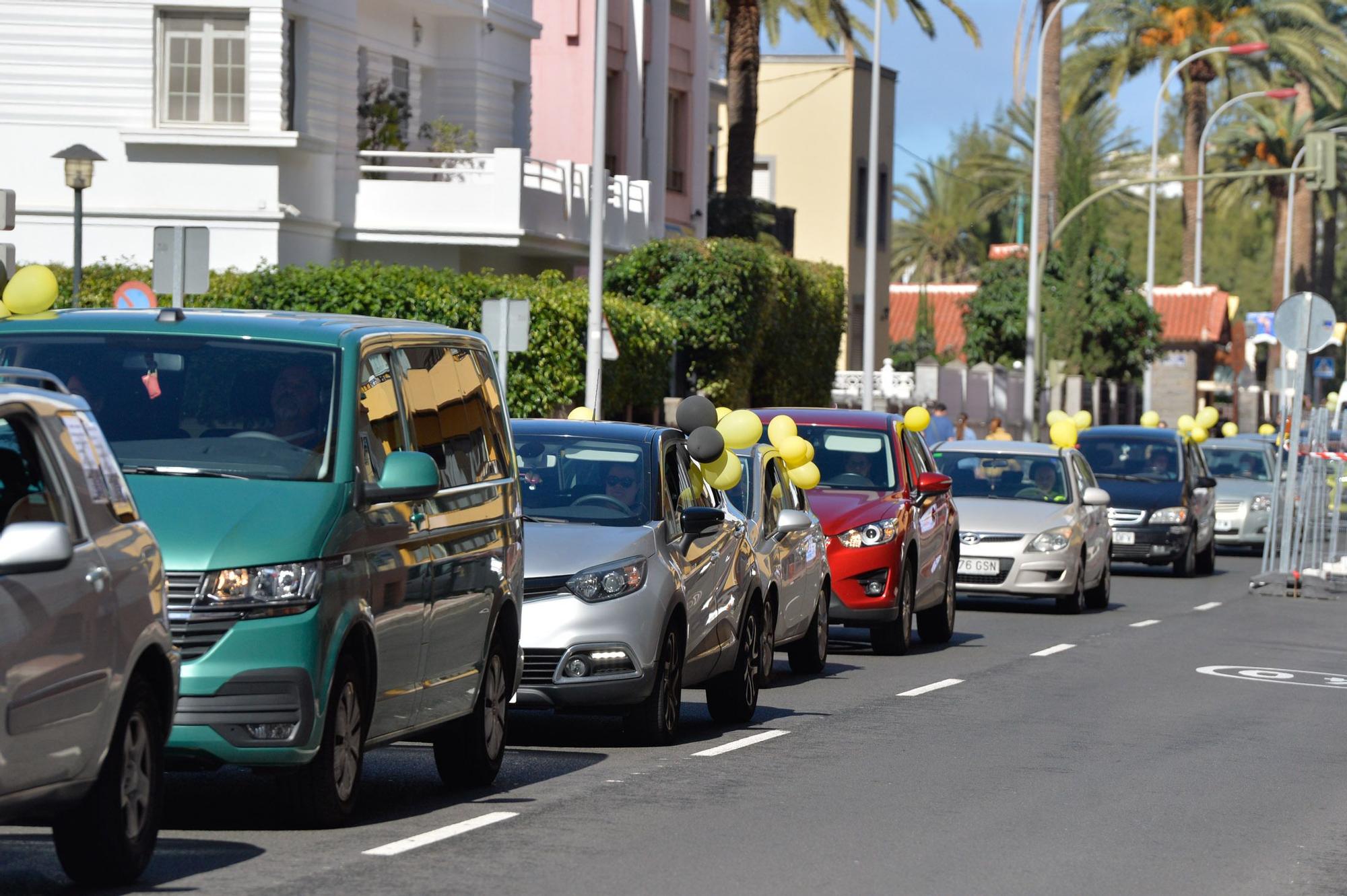 Caravana de interinos en Las Palmas de Gran Canaria