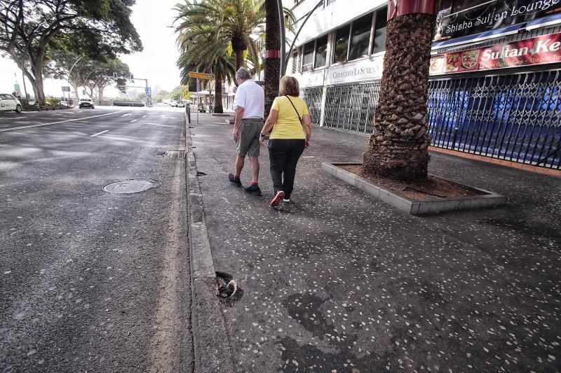 Así quedó la zona de terrazas del atropello múltiple de la Avenida de Anaga