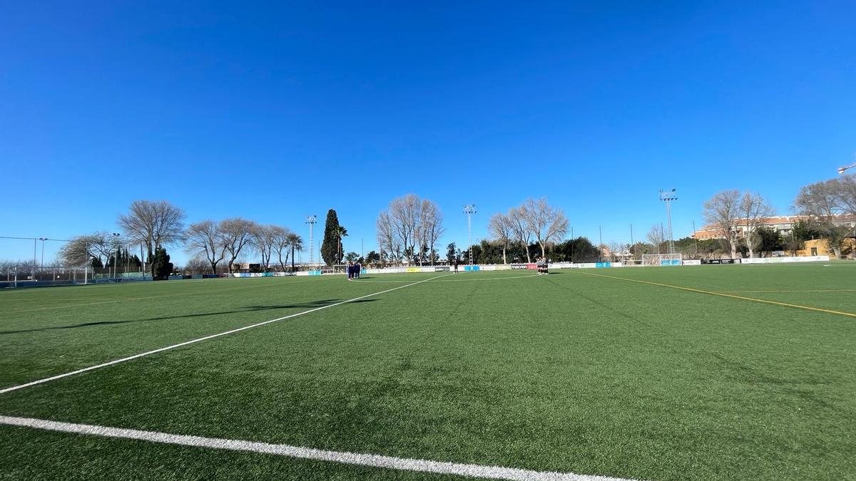 Campo de fútbol del polideportivo municipal de Foios.