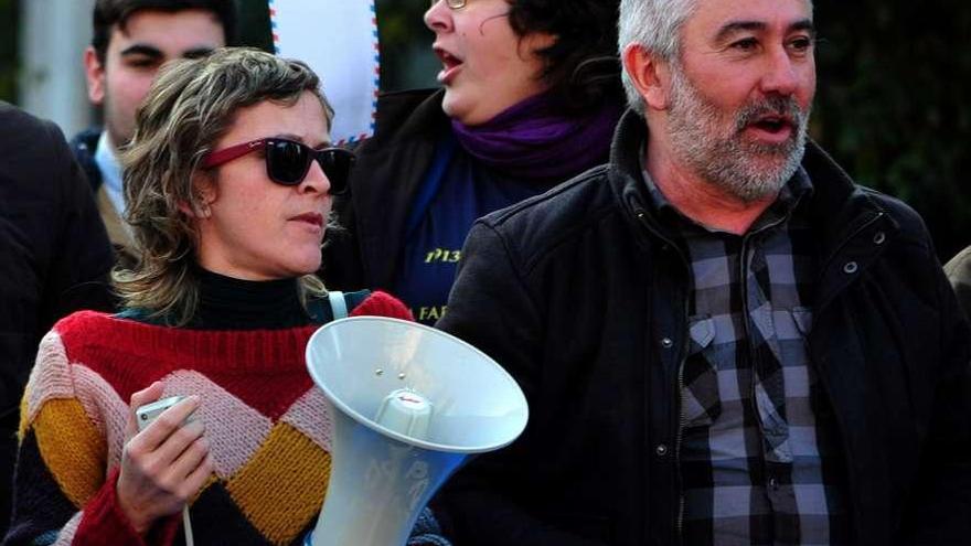 Xoán Xosé Bouzas Aboi, en una de las actividades de la CIG en Arousa. // Iñaki Abella