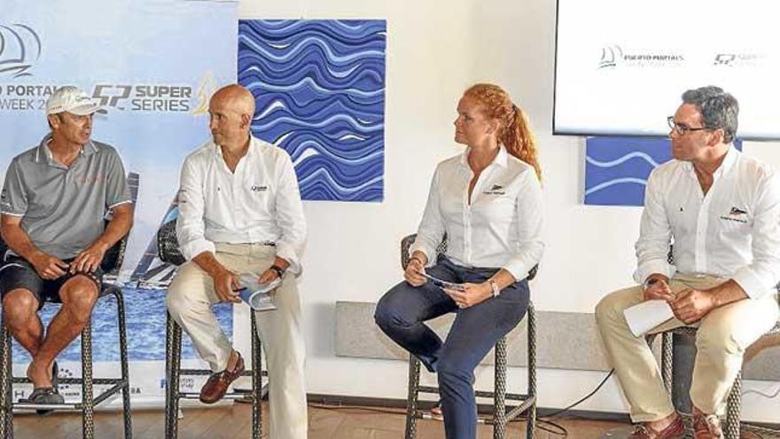 Calafat, Zulueta, Graff e Irala, durante la presentación de la 52 Super Series.