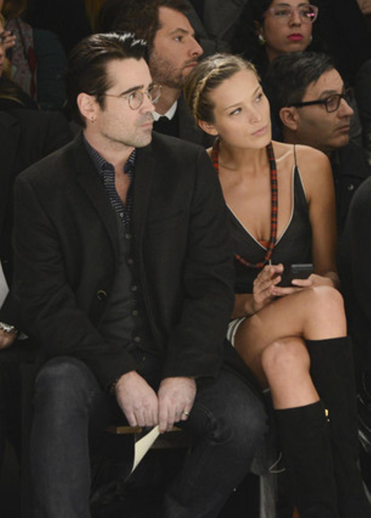 Colin Farrell amb la model Petra Nemcova en la setmana de la moda de Nova York.