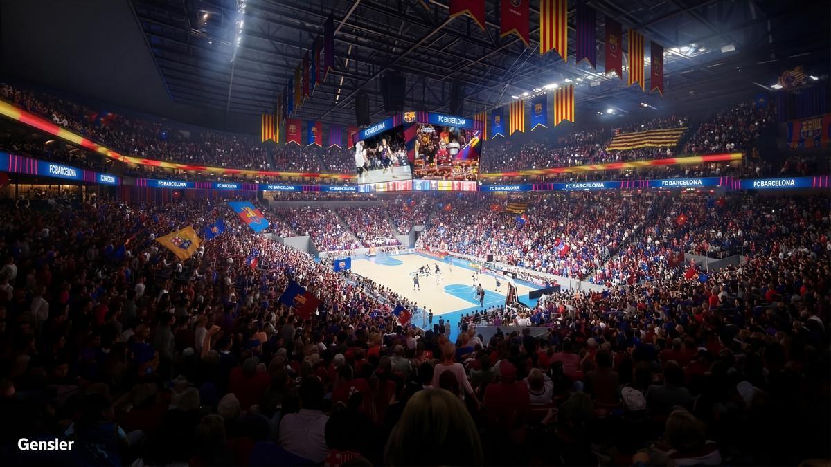 El Palau Blaugrana propuesto por 'Nosaltres', durante un partido