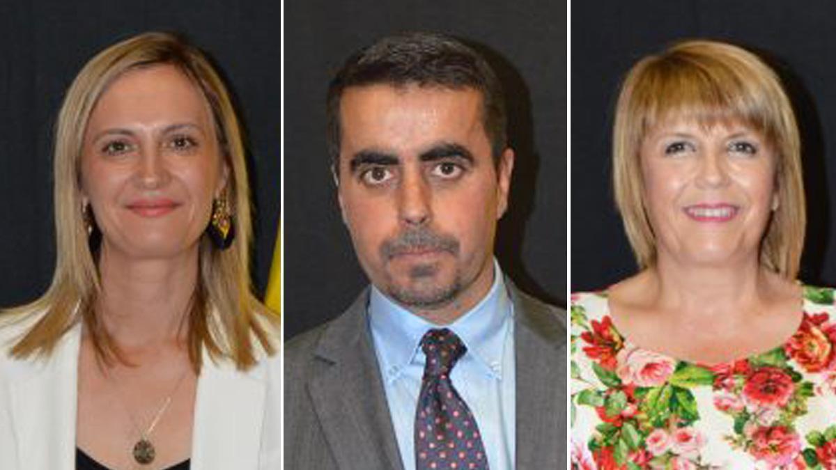 Los ediles del PP de Las Torres de Cotillas Isabel María Zapata Rubio, Pedro Cabrera y Amalia Pérez.