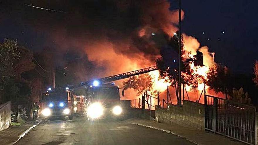 Imatge de l&#039;incendi, divendres de la setmana passada al vespre