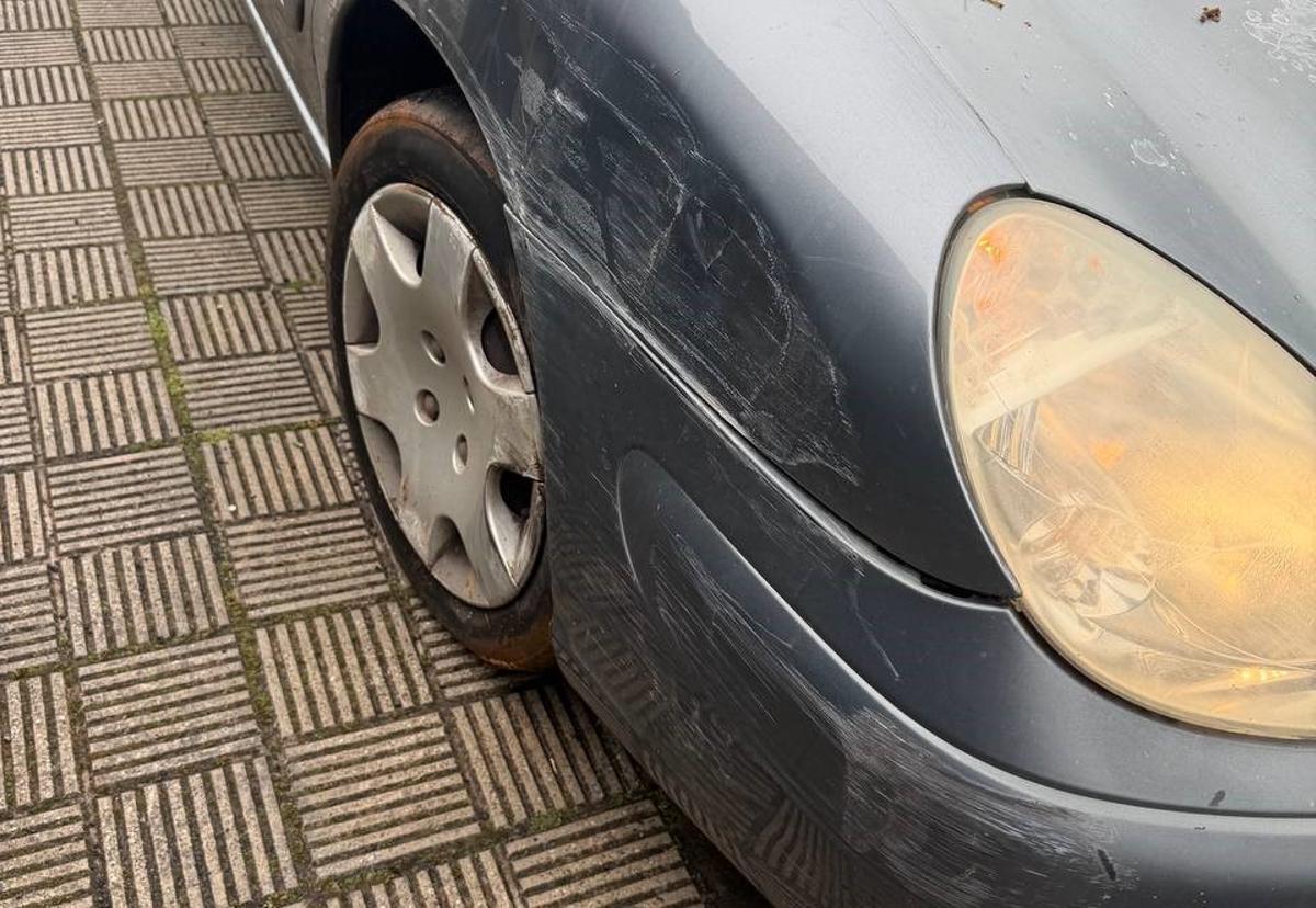 Un vehículo implicado en un accidente en Tacoronte