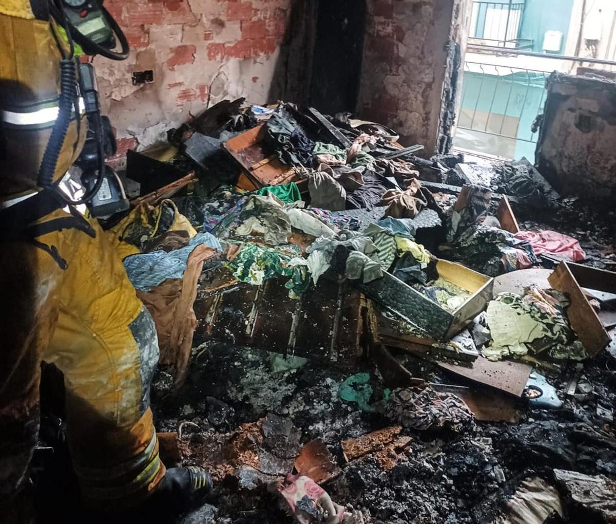 La vivienda quedó totalmente arrasada