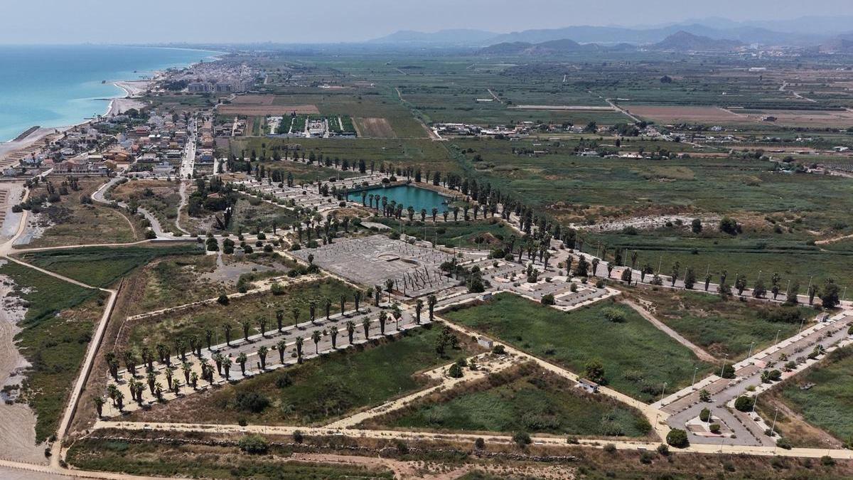 Foto aérea tomada en dron del PAI Belcaire Sur, en la costa de Moncofa.