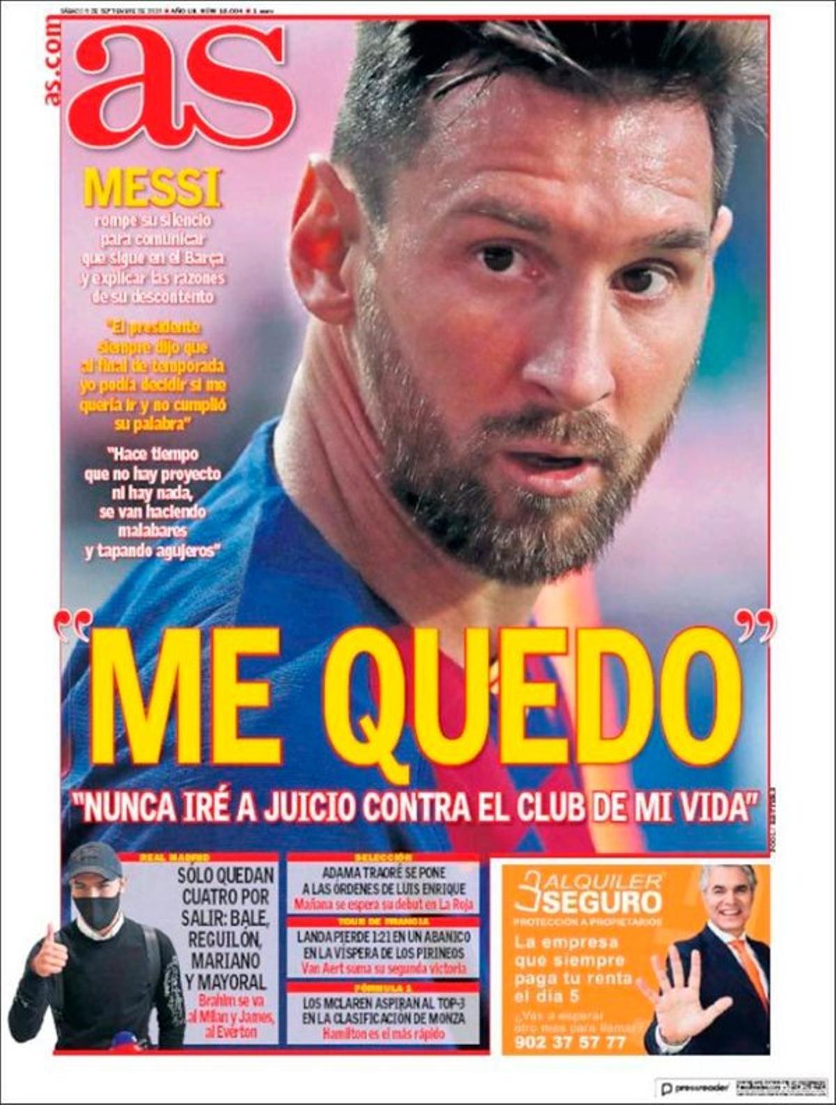 Messi se queda: las portadas de la prensa mundial