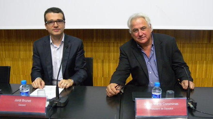 El gerent de Dipsalut, Jordi Brunet, i Josep Maria Corominas