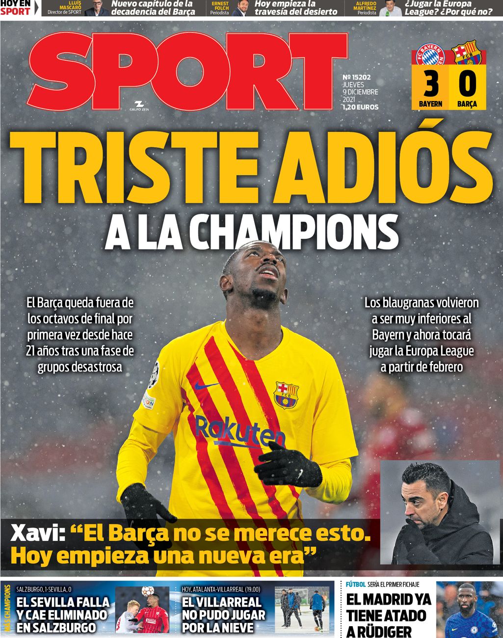 Esta es la portada del SPORT