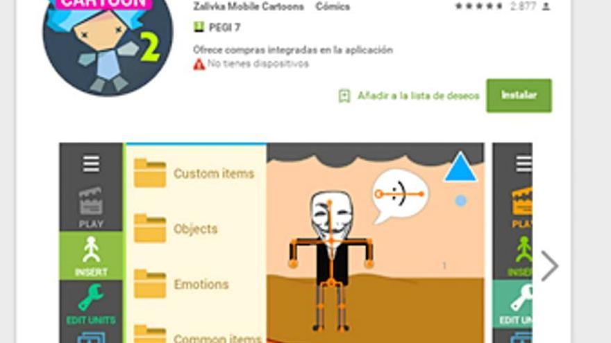 Crea dibujos animados desde tu móvil Android