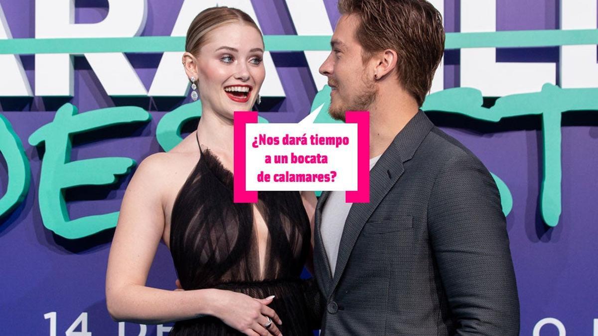 Dylan Sprouse y Virgina Gardner en el estreno de 'Maravilloso Desastre'