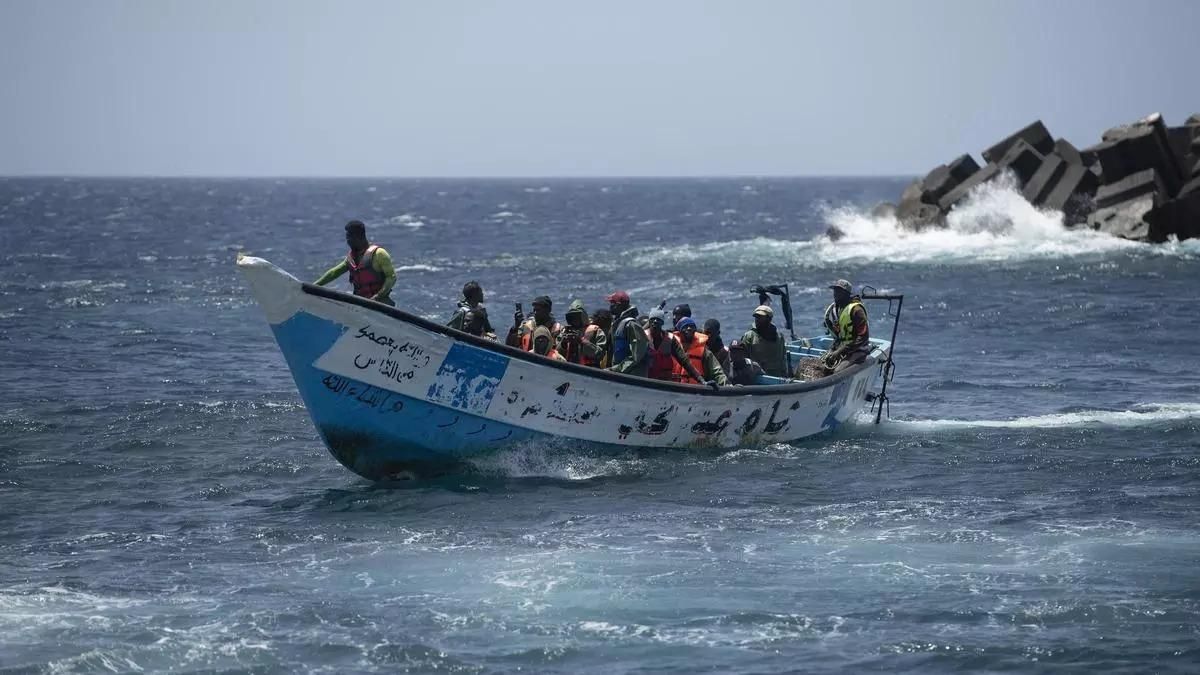 Una embarcación con migrantes a bordo.