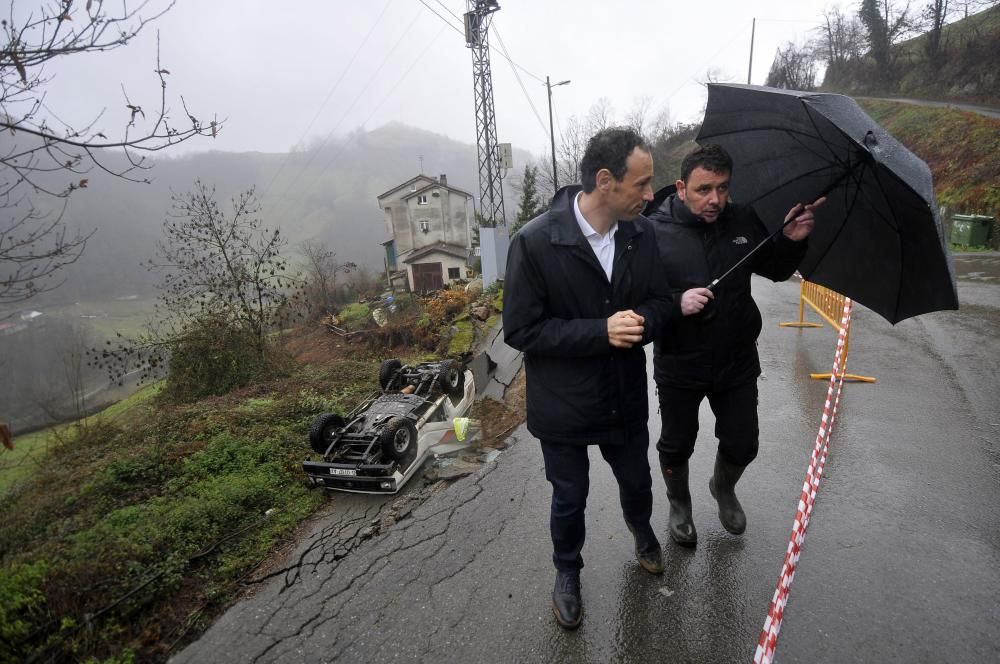 Temporal en Asturias: La zona donde se produjo el accidente mortal en Laviana