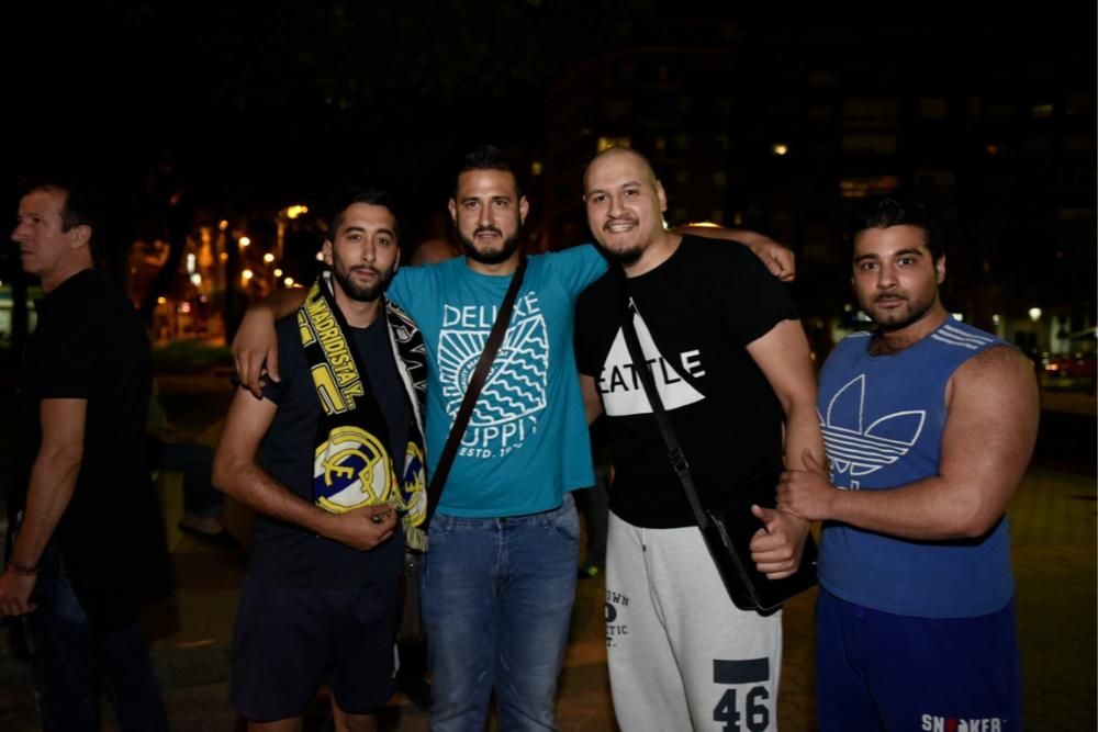 Celebración en Murcia del triunfo del Madrid