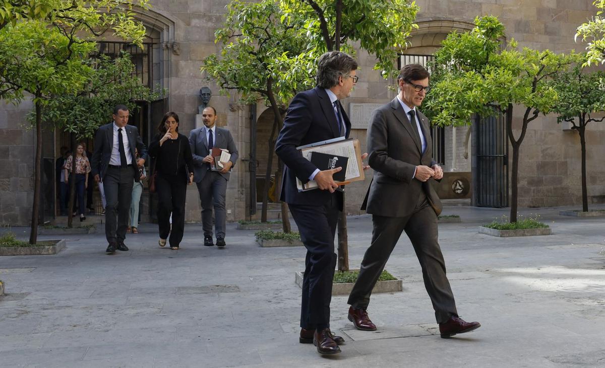El Govern celebra haver consolidat una "aliança sòlida" amb ERC i els Comuns El Govern celebra haver consolidat una "aliança sòlida" amb ERC i els Comuns