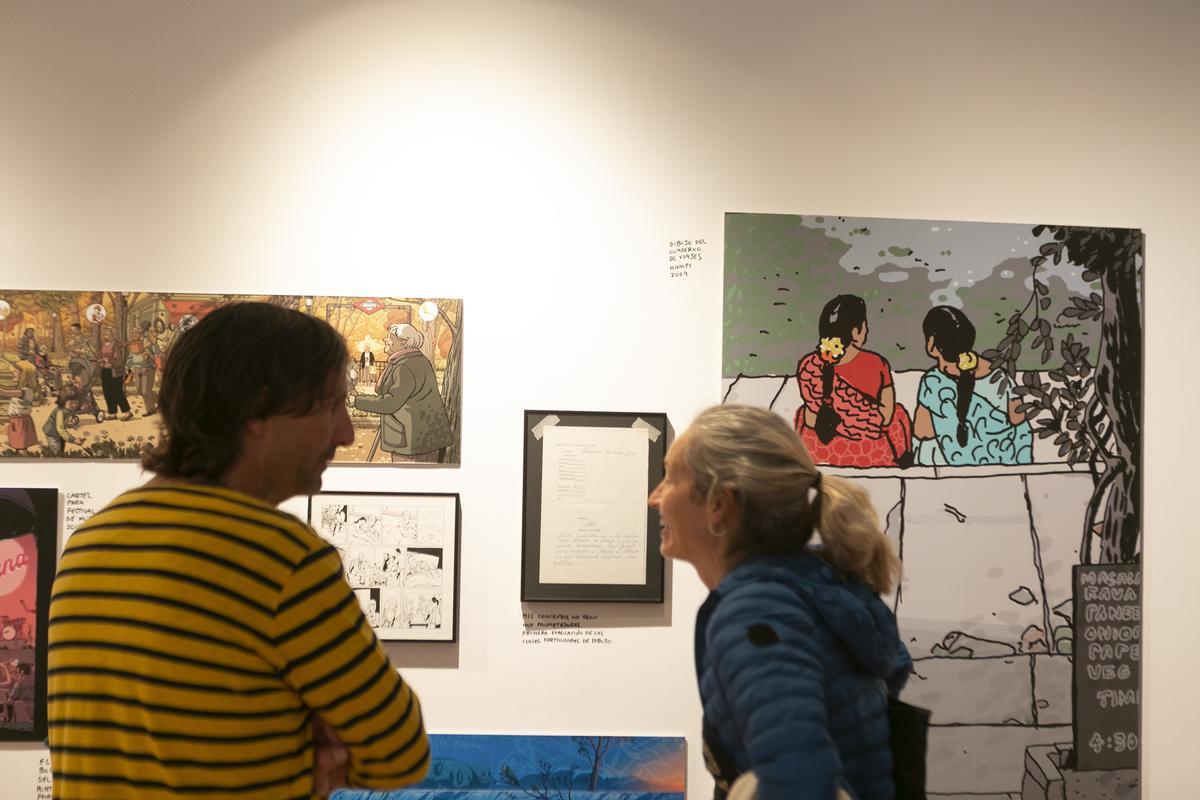La exposición de Paco Roca en la Sala de Cómic de Avilés: "Dibujante ambulante"