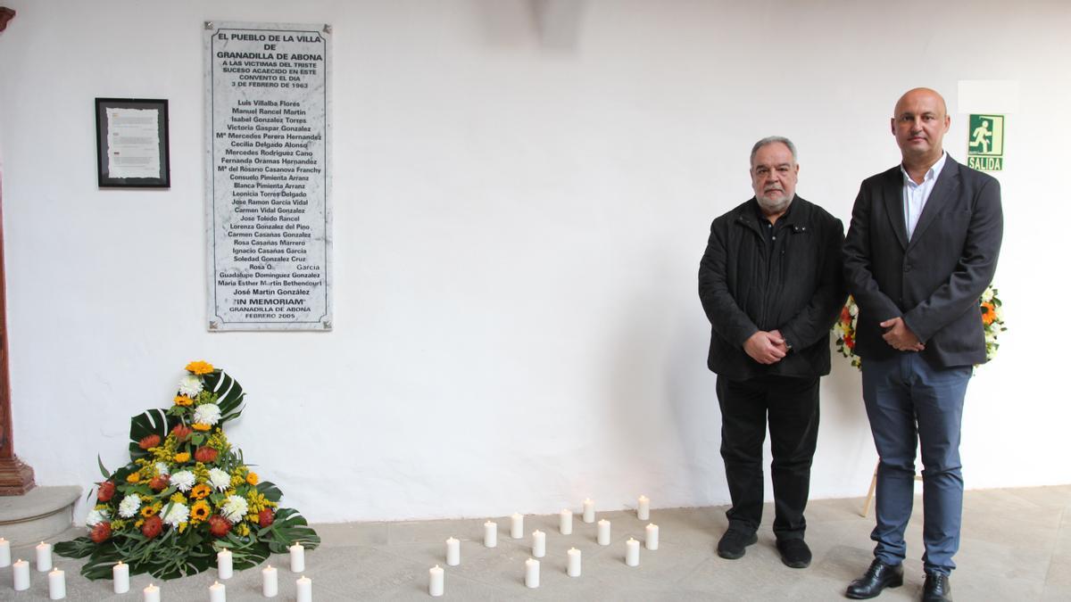 Un momento del homenaje en el convento.