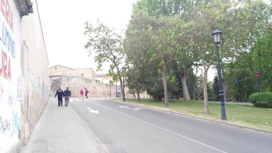 El parque de San Martín, esta mañana.