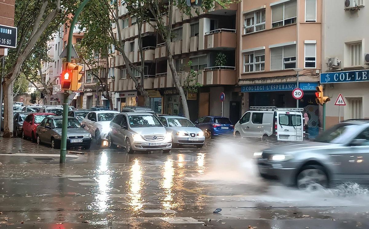 Fuertes lluvias en Mallorca por la DANA